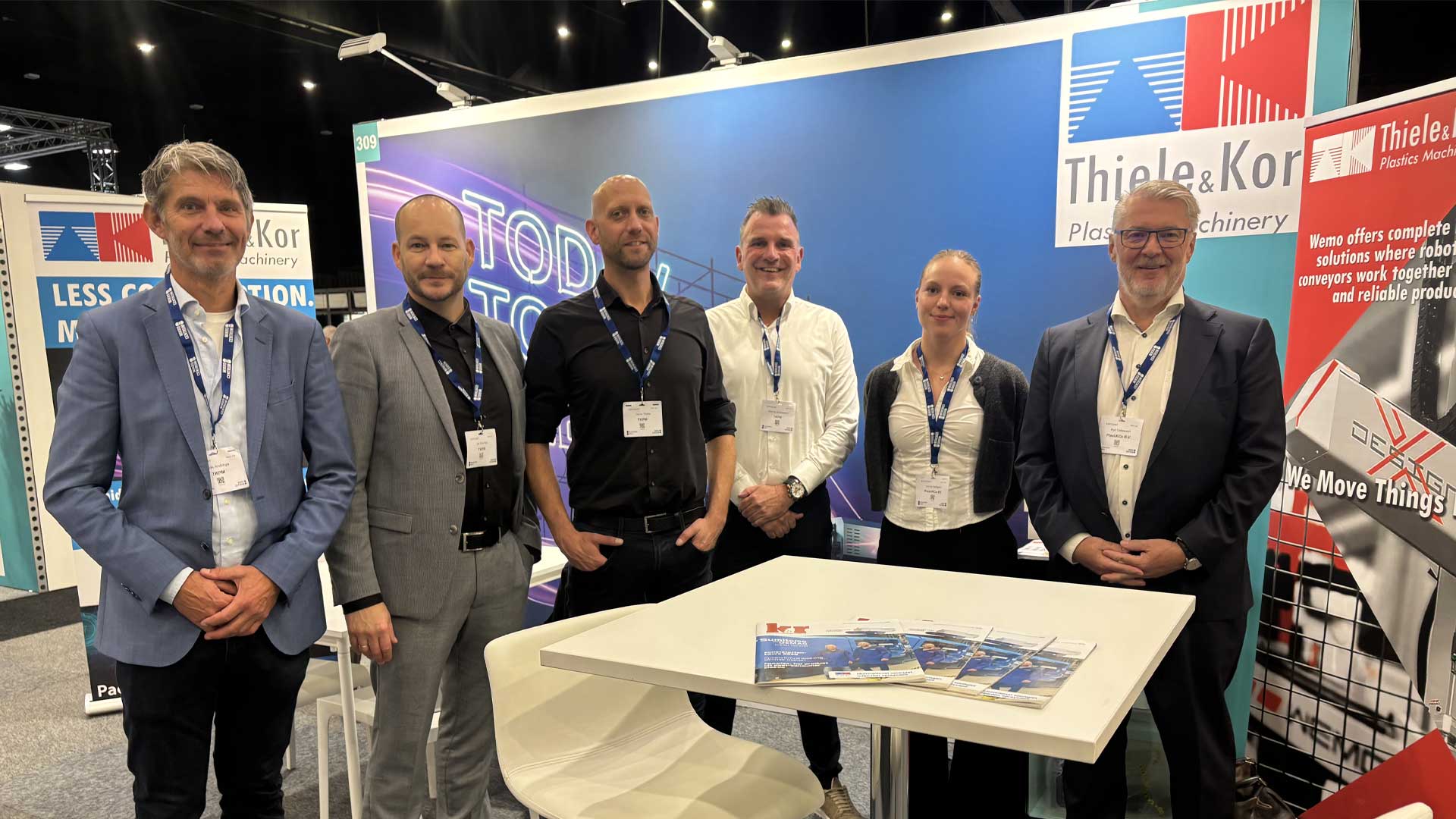 From left: Mark Andringa, Jan Eiko Kor, Jarno Thiele, Dennis Wielheesen ,Lovisa Kjellgren, Kurt Callewaert